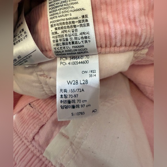 Levi’s High Rise Wedgie Straight Pink Corduroy Pant 28x28 PINKKKK - Picture 6 of 8